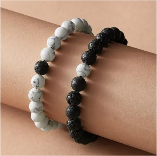 8 MM Beaded Unisex Bracelet Set